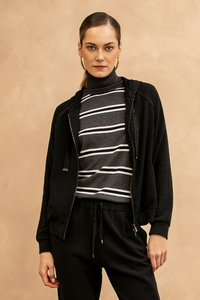 Purotatto Turtleneck Sweater Anthracite-Black-White
