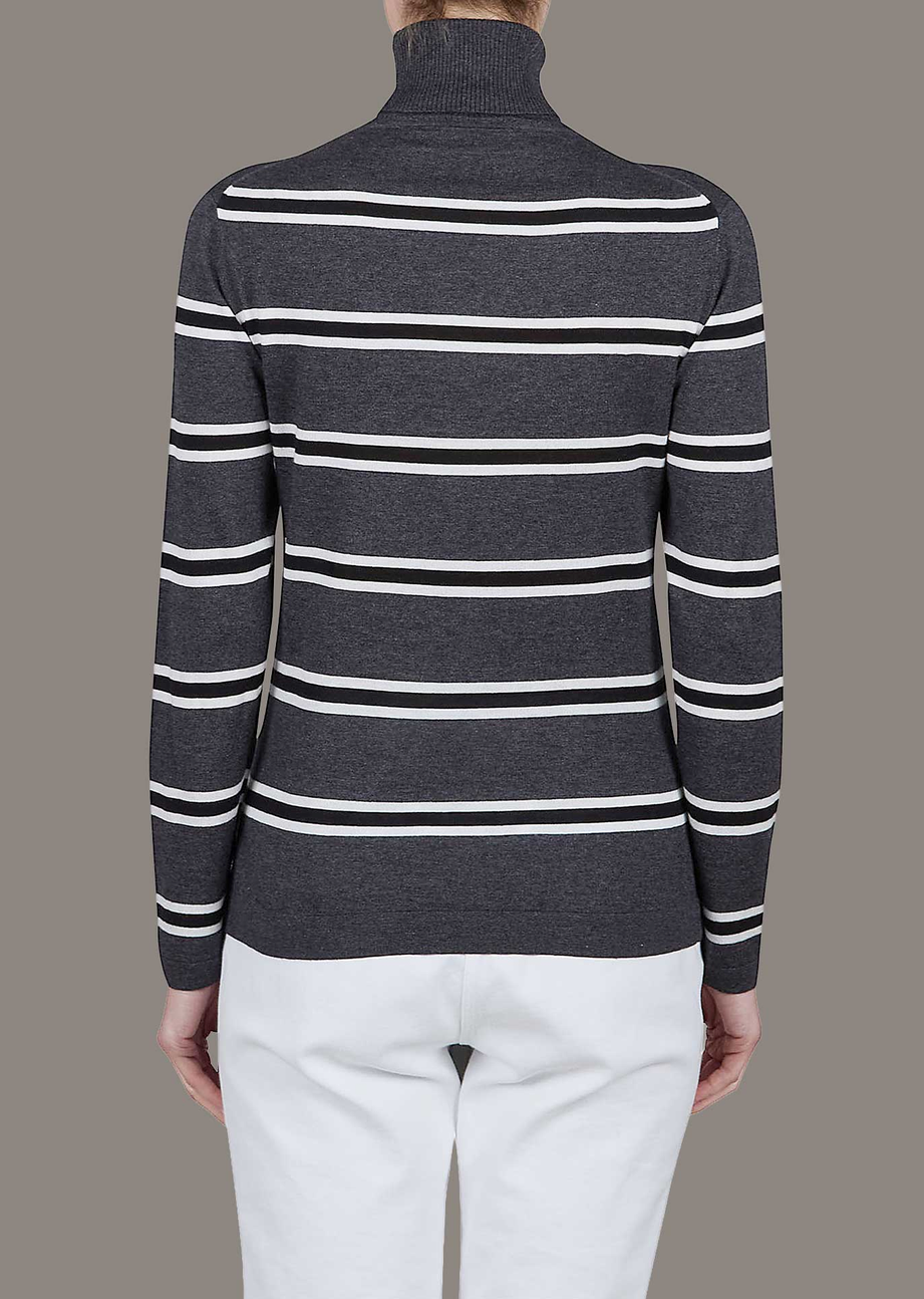 Purotatto Turtleneck Sweater Anthracite-Black-White