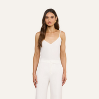 L'Agence Jane Spaghetti Strap Top Ivory
