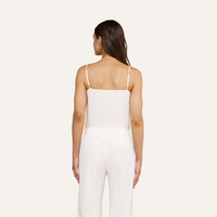 L'Agence Jane Spaghetti Strap Top Ivory