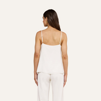 L'Agence Jane Spaghetti Strap Top Ivory