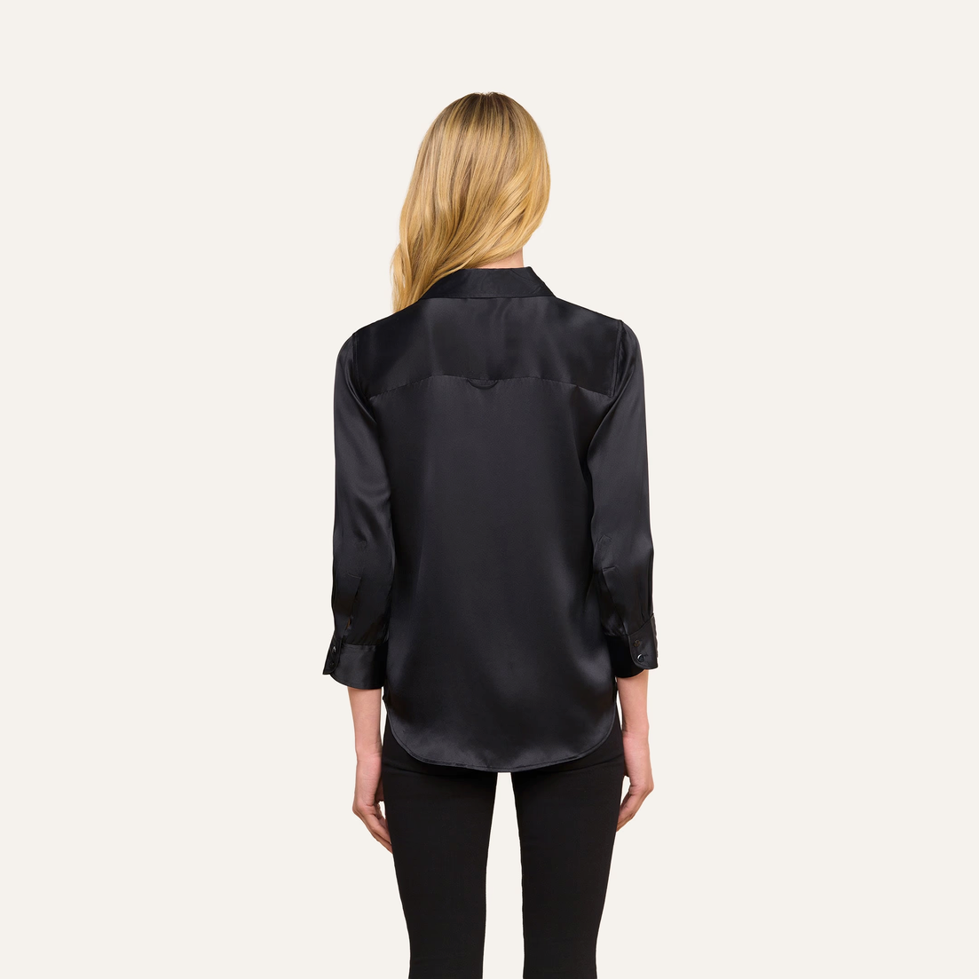 L'Agence Dani 3/4 Sleeve Blouse Black