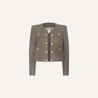 L'Agence Kahlia Collarless Jacket Mota/Light Gold