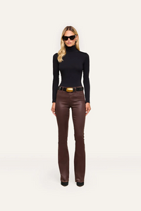 L'Agence 5558MJT-BLAC pull Lani à col roulé et manches longues Black