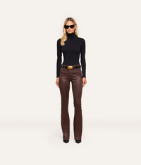 L'Agence 5558MJT-BLAC pull Lani à col roulé et manches longues Black