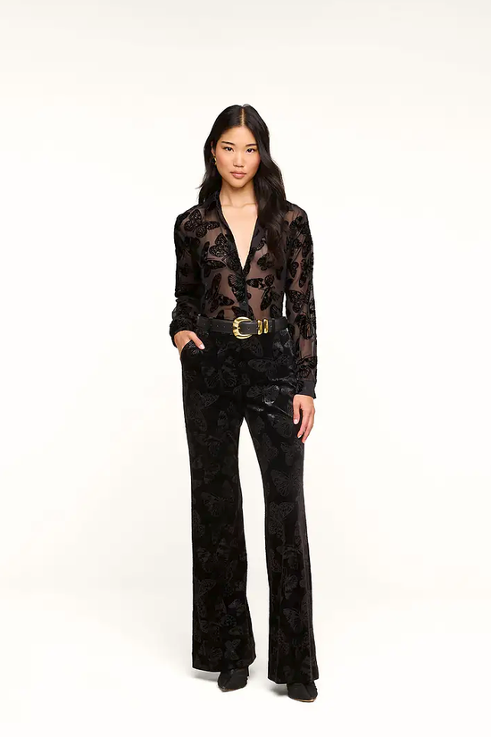 L’Agence 2994KER-BLBU Frances Bootcut Trouser Black Butterfly