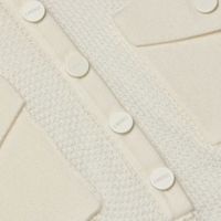 L'Agence Carine Pointelle Collared Sweater - Ivory