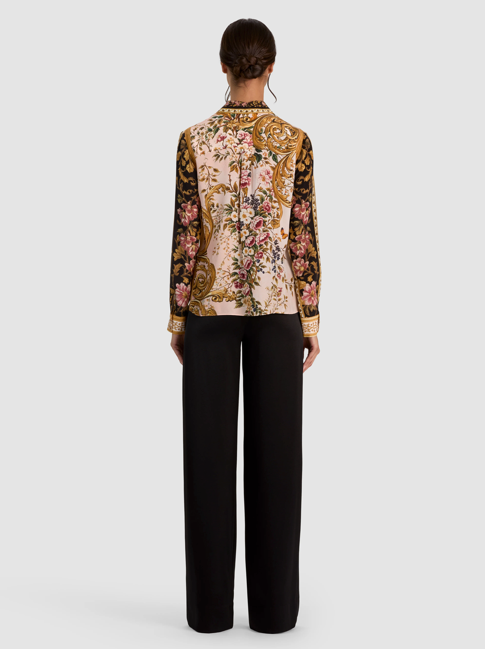 Alice + Olivia Willa Placket Top True Grandeur