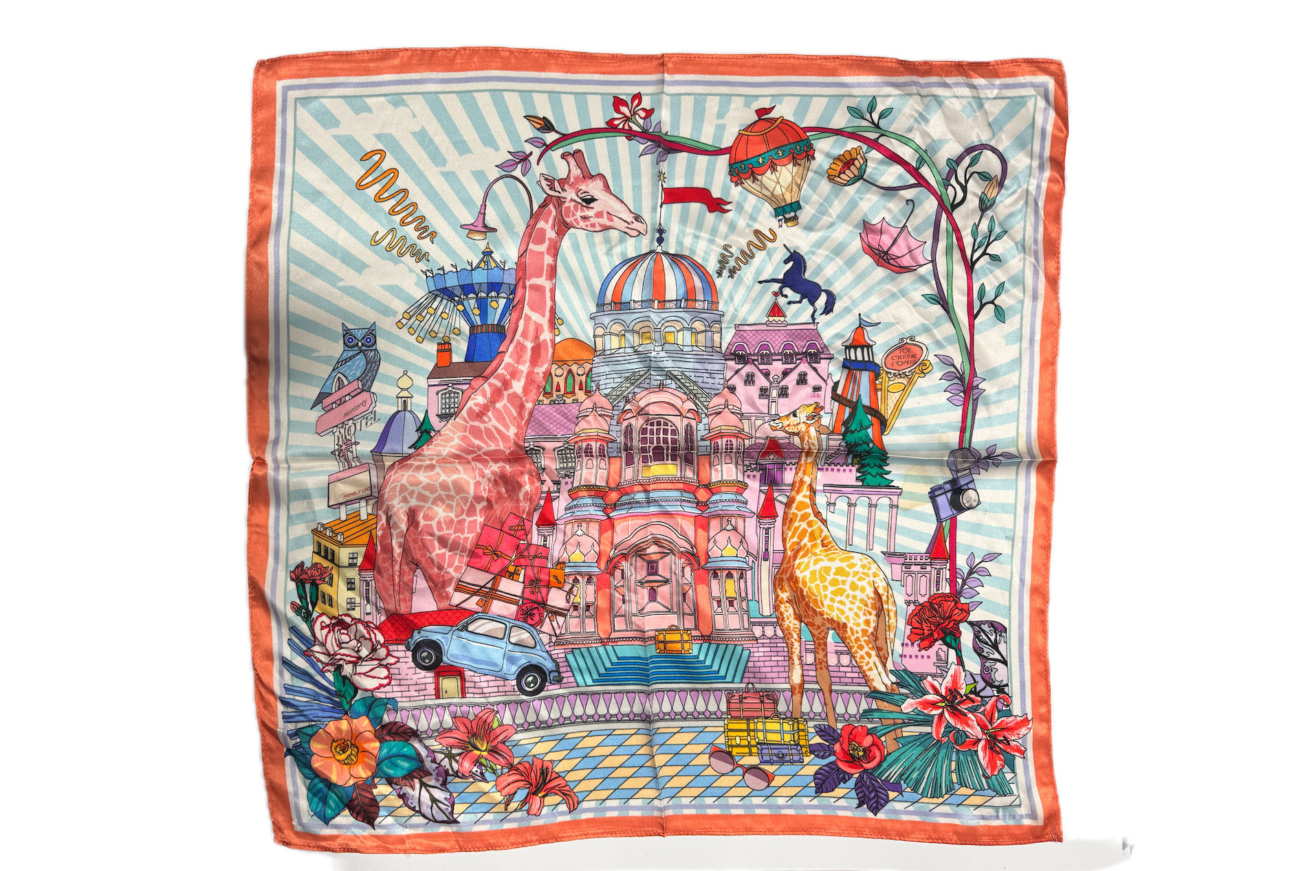 Très Chic Silk Scarf Animal Castle