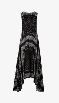 Smythe Drawstring Maxi Dress Black White