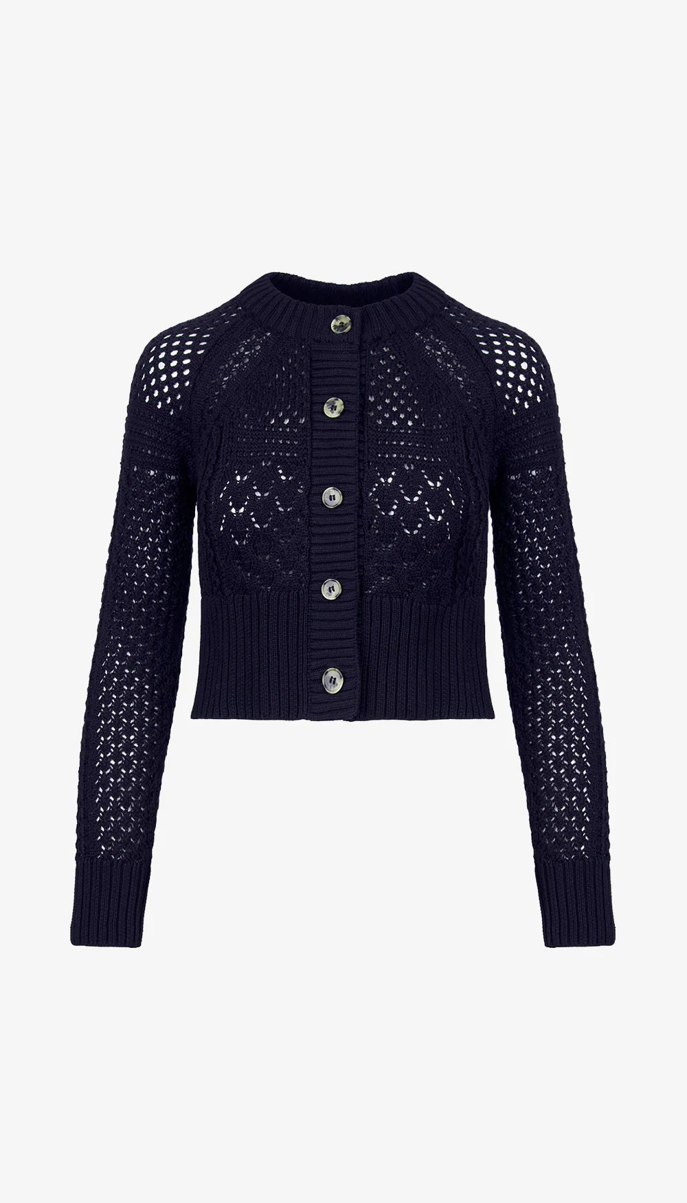 Smythe Crochet Cardigan Navy