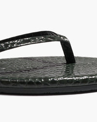 Tkees Square Toe Lily Sandals Emerald Croc