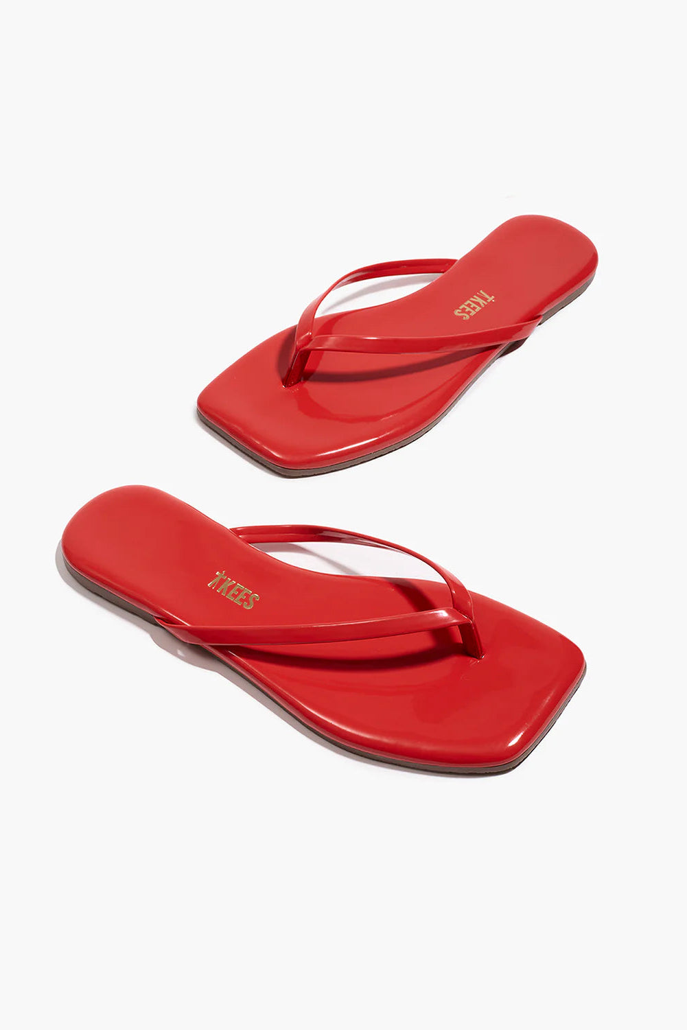 Tkees Square Toe Lily Red Gloss