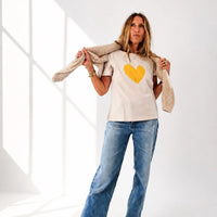 Kerri Rosenthal Suke Imperfect Heart Tee Chalk