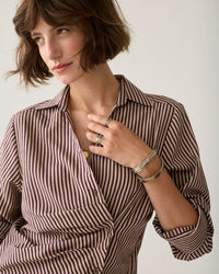 Summum Blouse Two Tone Stripe - Dark Burgundy