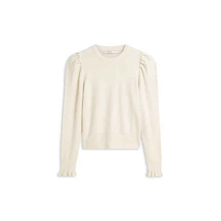 Summum Puff Sleeve Sweater Soft Compact - Ivory