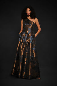 La Petite Robe de Chloe Brynlee Gown Gold/Dark Twilight