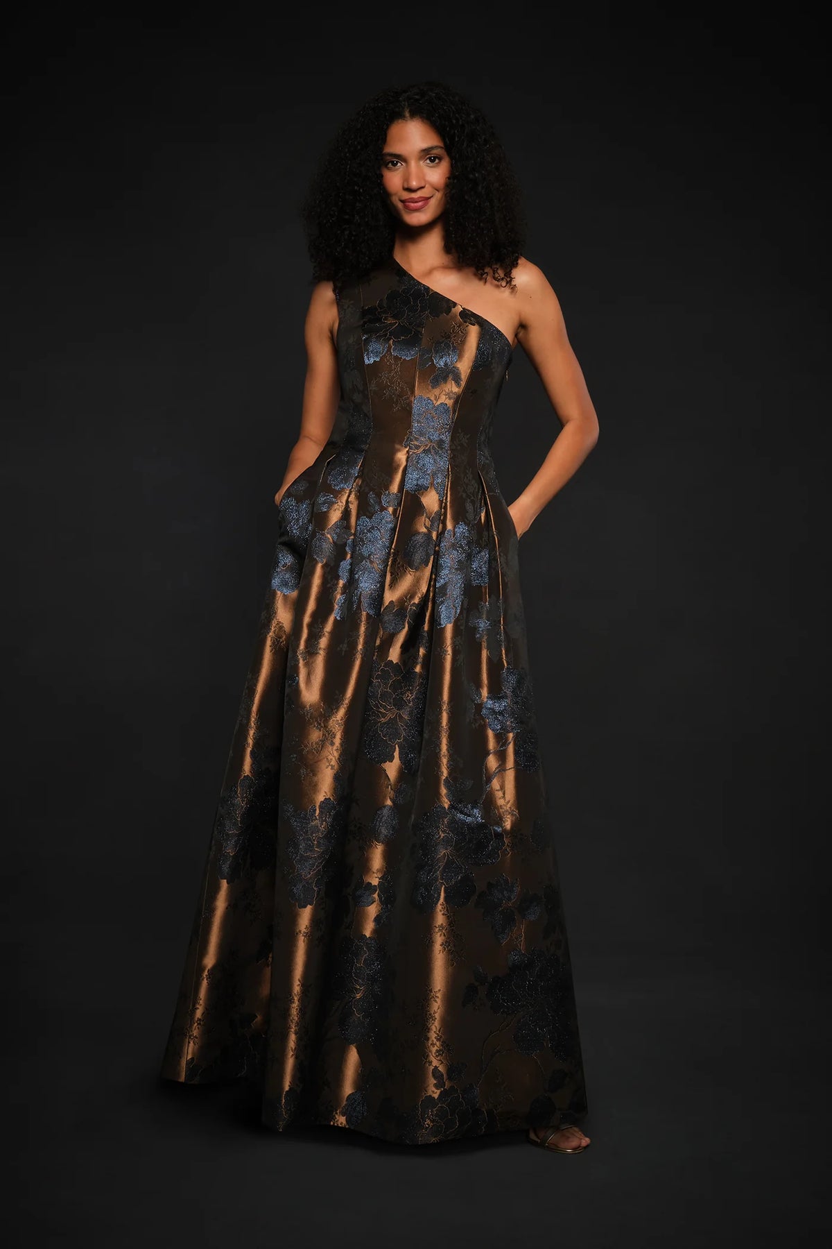 La Petite Robe de Chloe Brynlee Gown Gold/Dark Twilight