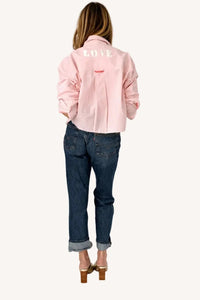 Kerri Rosenthal Tia Love Stripe Shirt - Hardly Pink-White