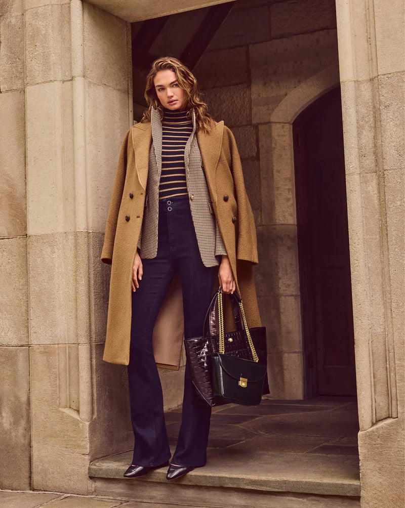 Veronica Beard Beverly Seamed Skinny-Flare Jean