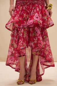 PatBo Peony Dot Long Dress - Red