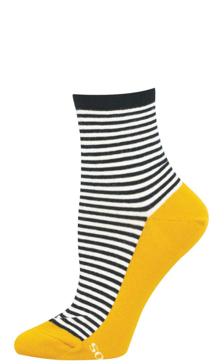 Socksmith SAILOR CONTRAST FOOTBED  BLACK/GOLD
