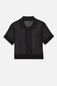 Frame The Crochet Top Black