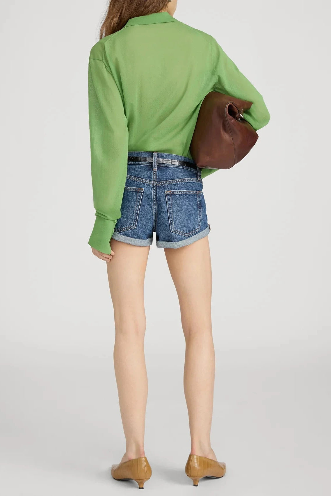 Frame The Collared Cardi Peridot