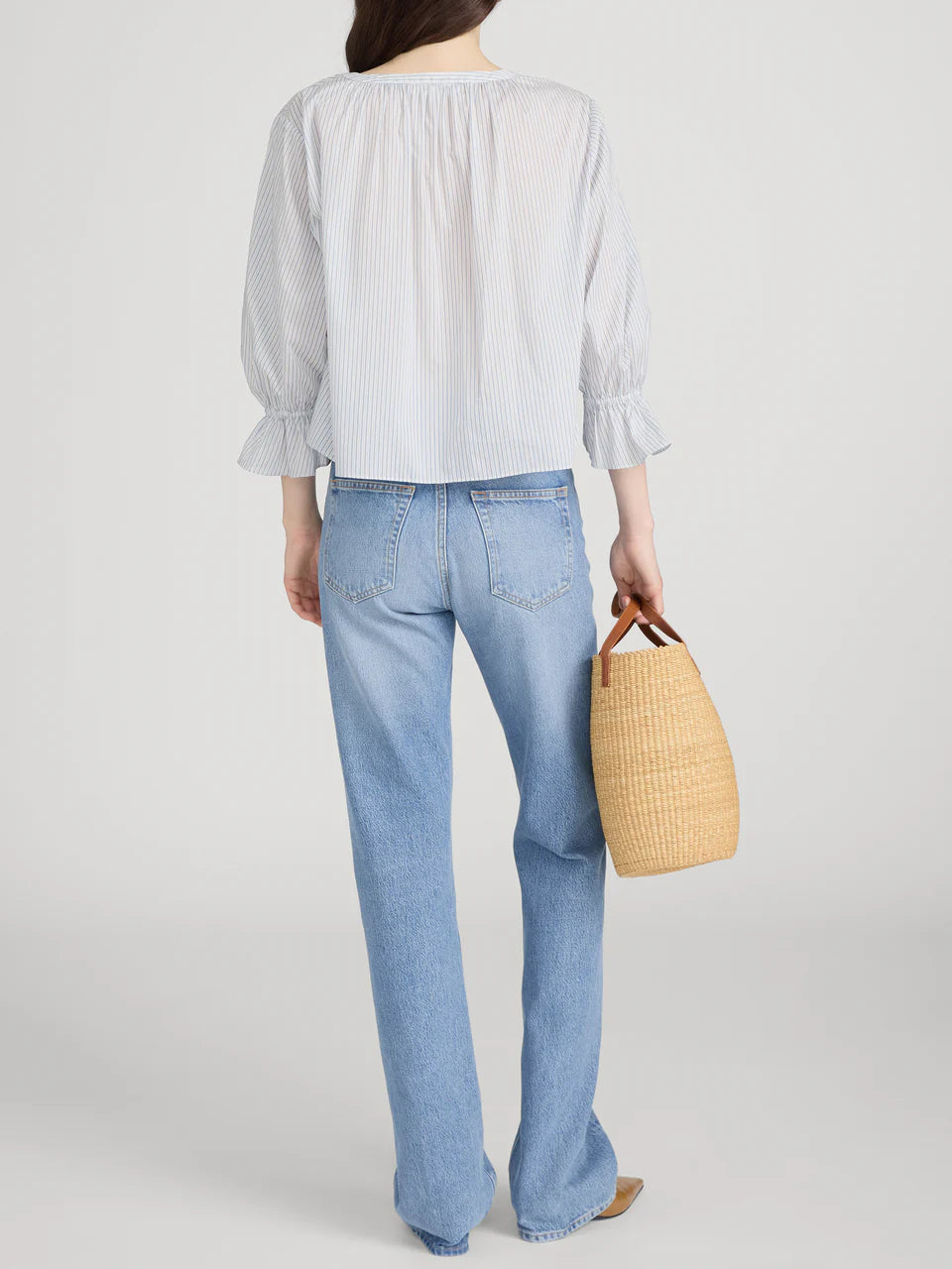 Frame The Poet Blouse Ocean Blue Multi