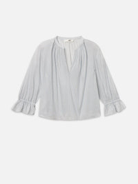 Frame The Poet Blouse Ocean Blue Multi