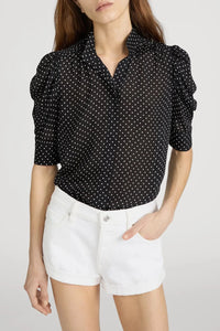 Frame The Gillian Top Black Multi