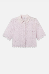Frame The Paisley Eyelet Shirt Bubble Gum
