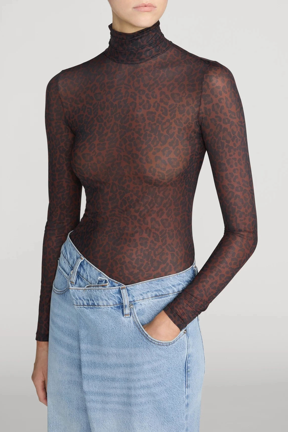 Frame The Hosiery Top - Dark Leopard Multi