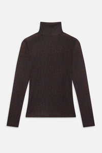 Frame The Hosiery Top - Dark Leopard Multi