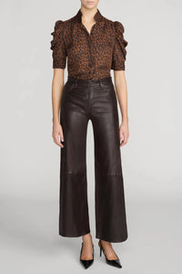 Frame The Gillian Blouse - Light Leopard Multi
