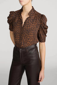 Frame The Gillian Blouse - Light Leopard Multi