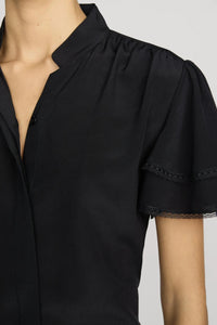 Frame The Silk Arcadia Top - Black