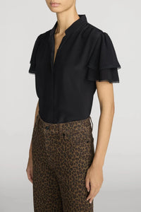 Frame The Silk Arcadia Top - Black