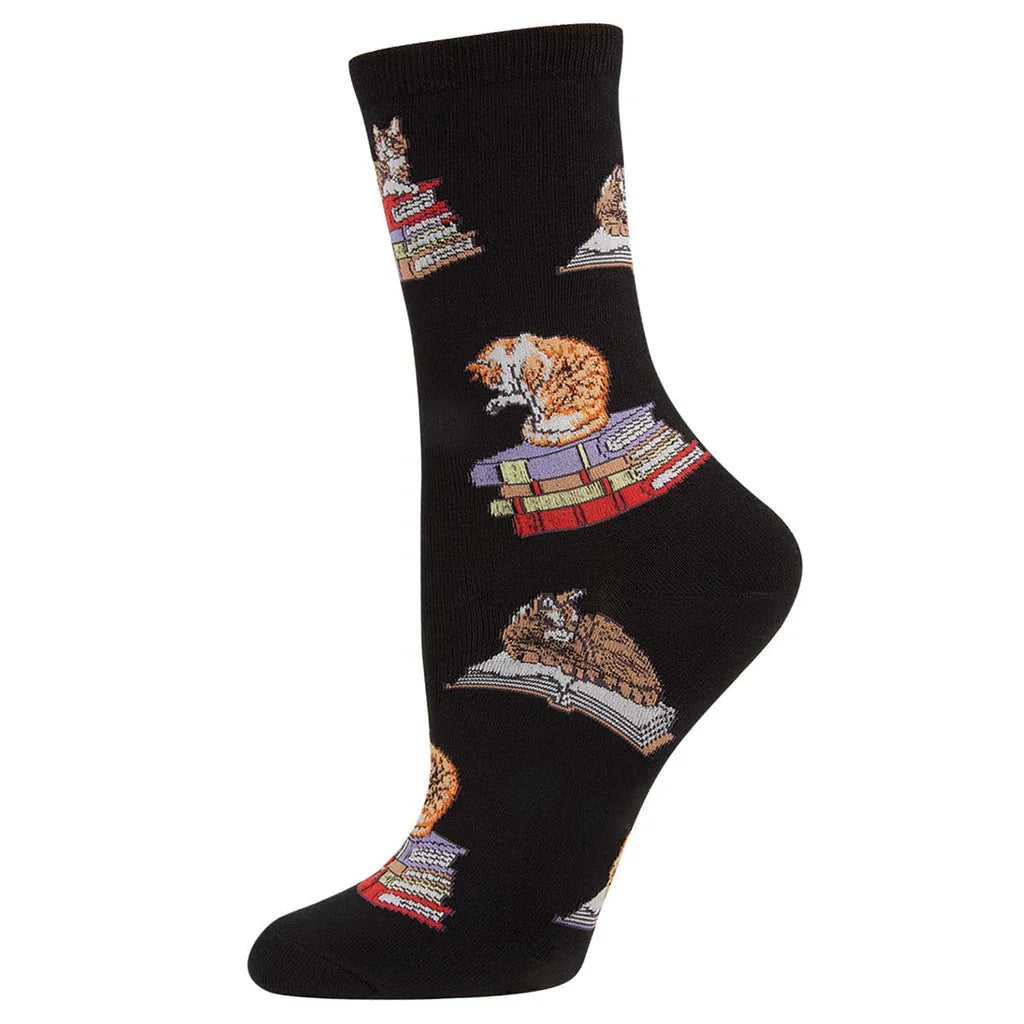 Cats On Books Socks
