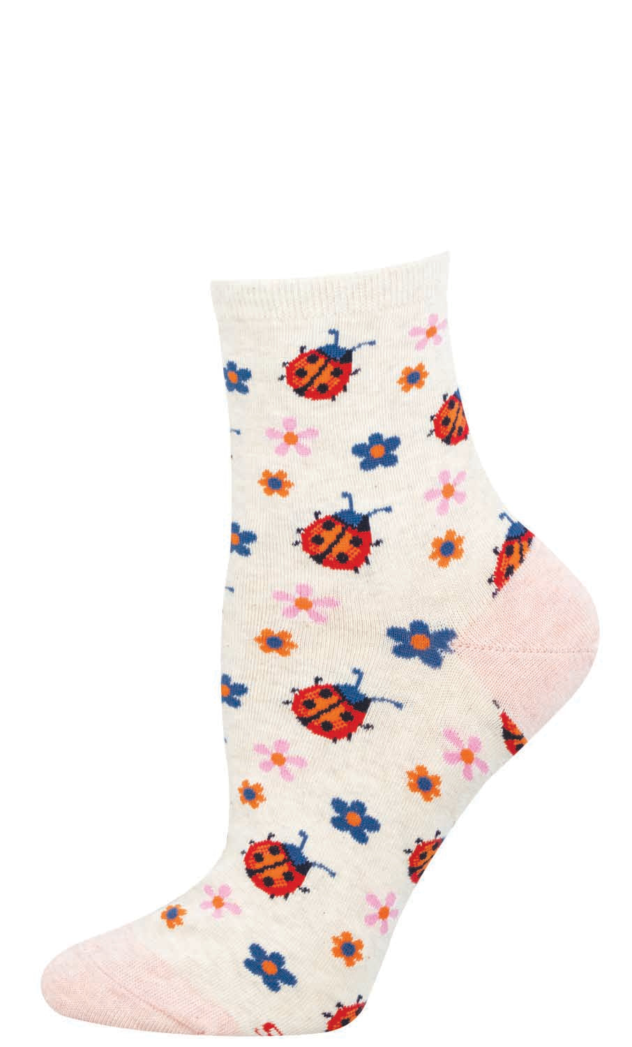 Socksmith LUCK BE MY LADY IVORY HEATHER