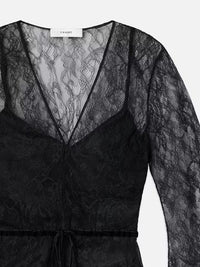 Frame Lace V-Neck Blouse