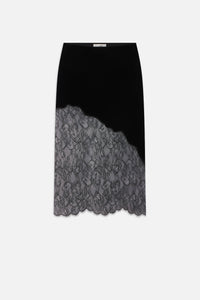 Frame Velvet Lace Skirt