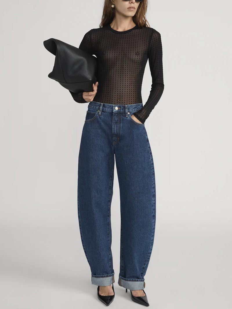 Frame The Mesh Polka Dot Top