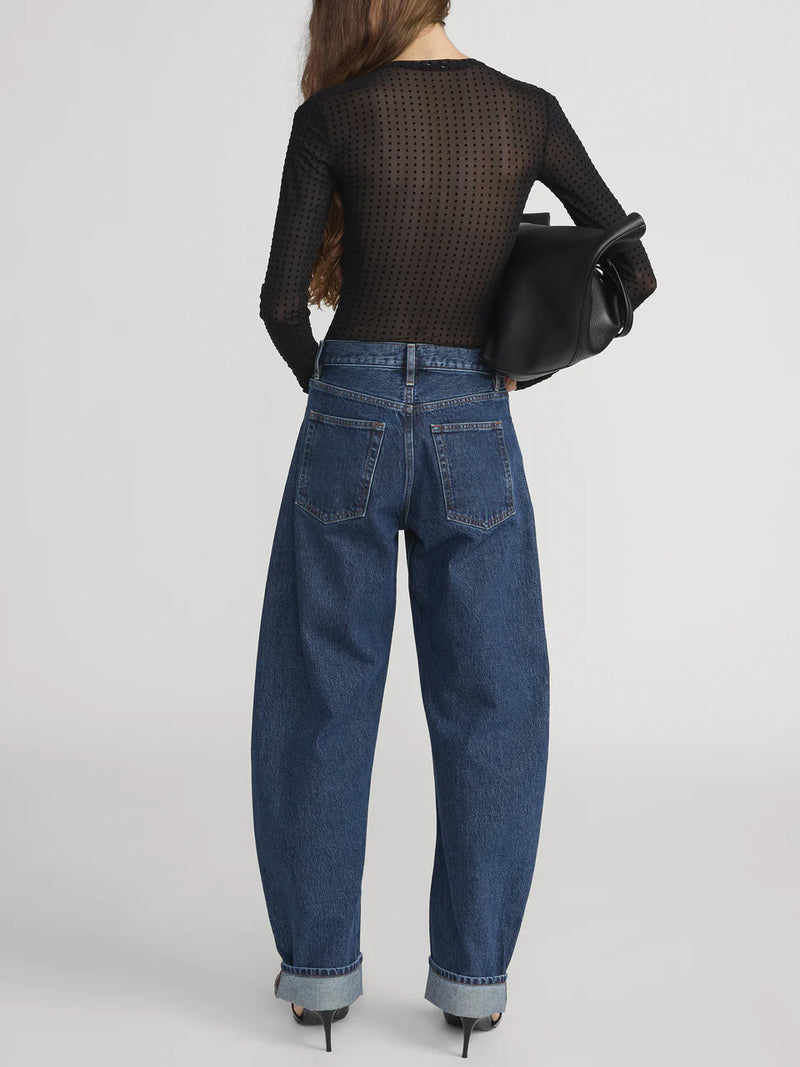 Frame The Mesh Polka Dot Top