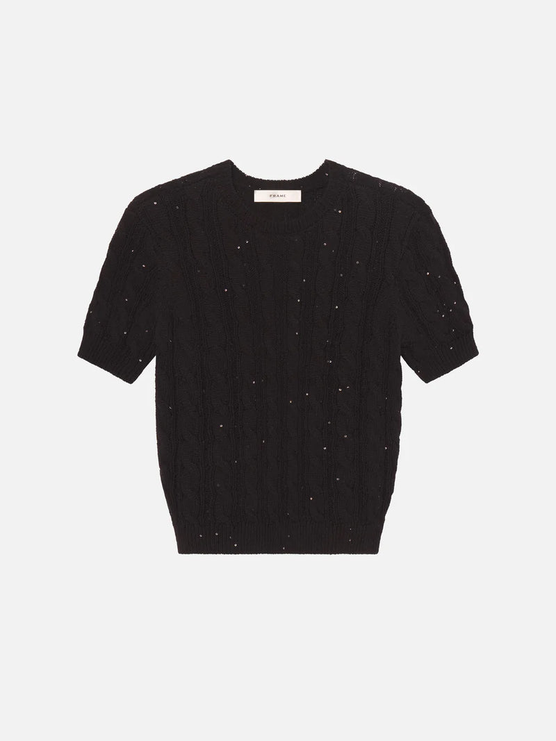 Frame The Sequin Gathered Sweater