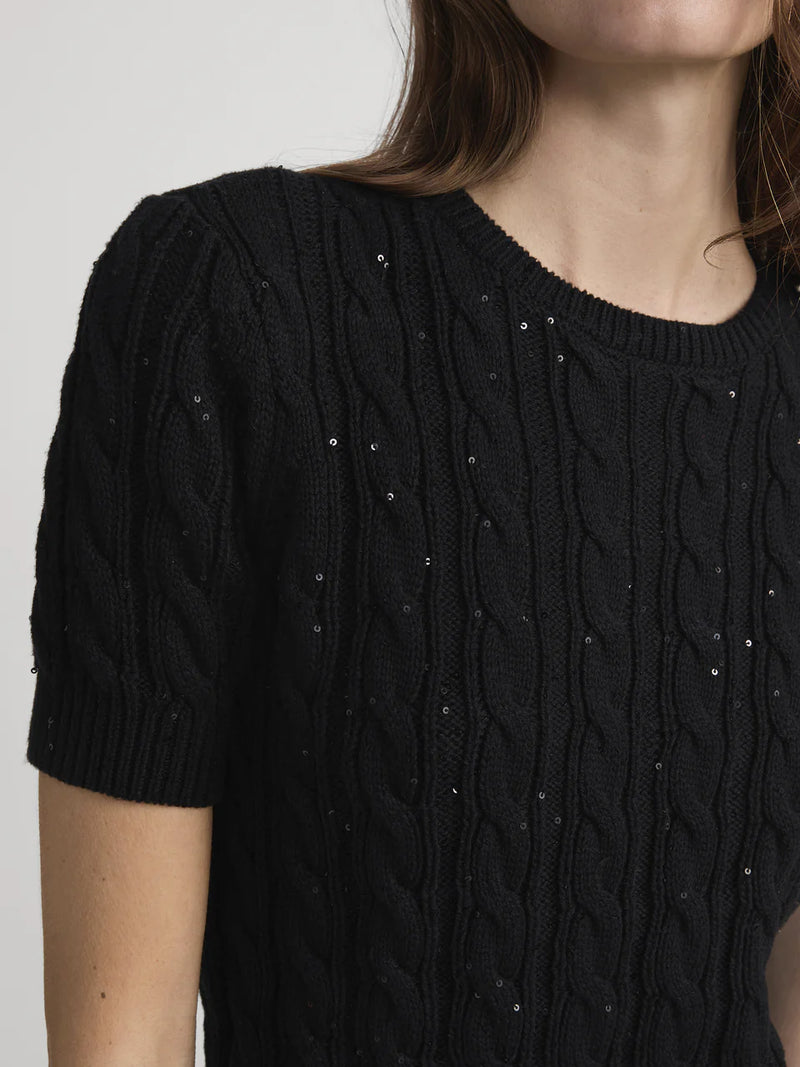 Frame The Sequin Gathered Sweater