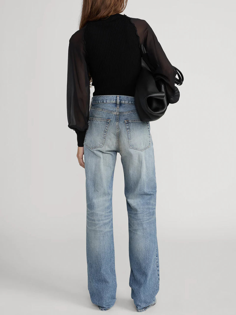 Frame Le haut à manches transparentes