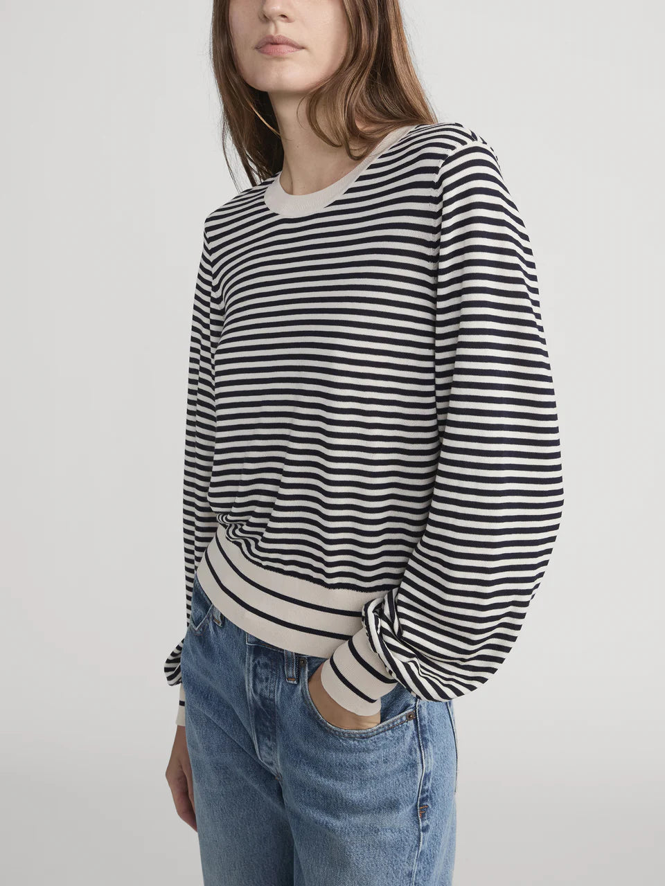 Frame The Striped Knit Sweater