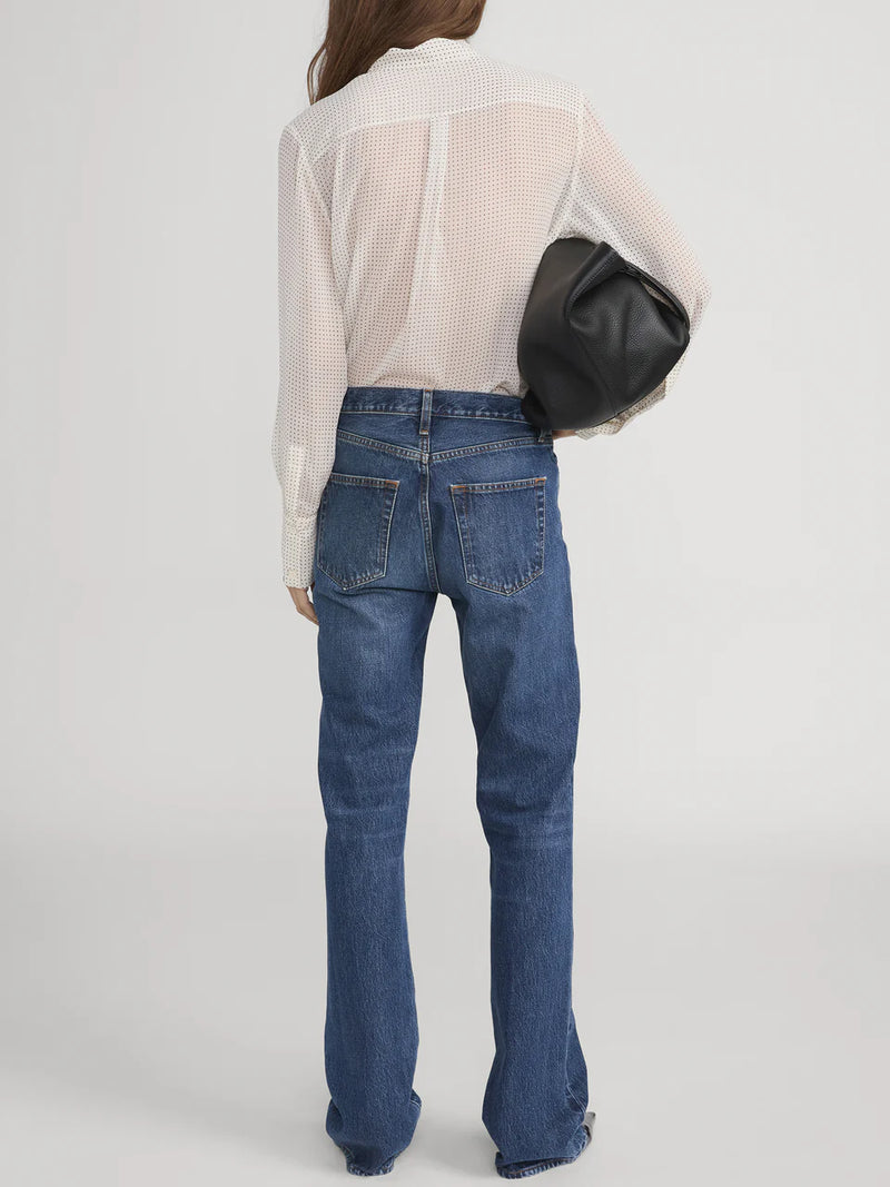 Frame Polka Dot Modern Tie Blouse