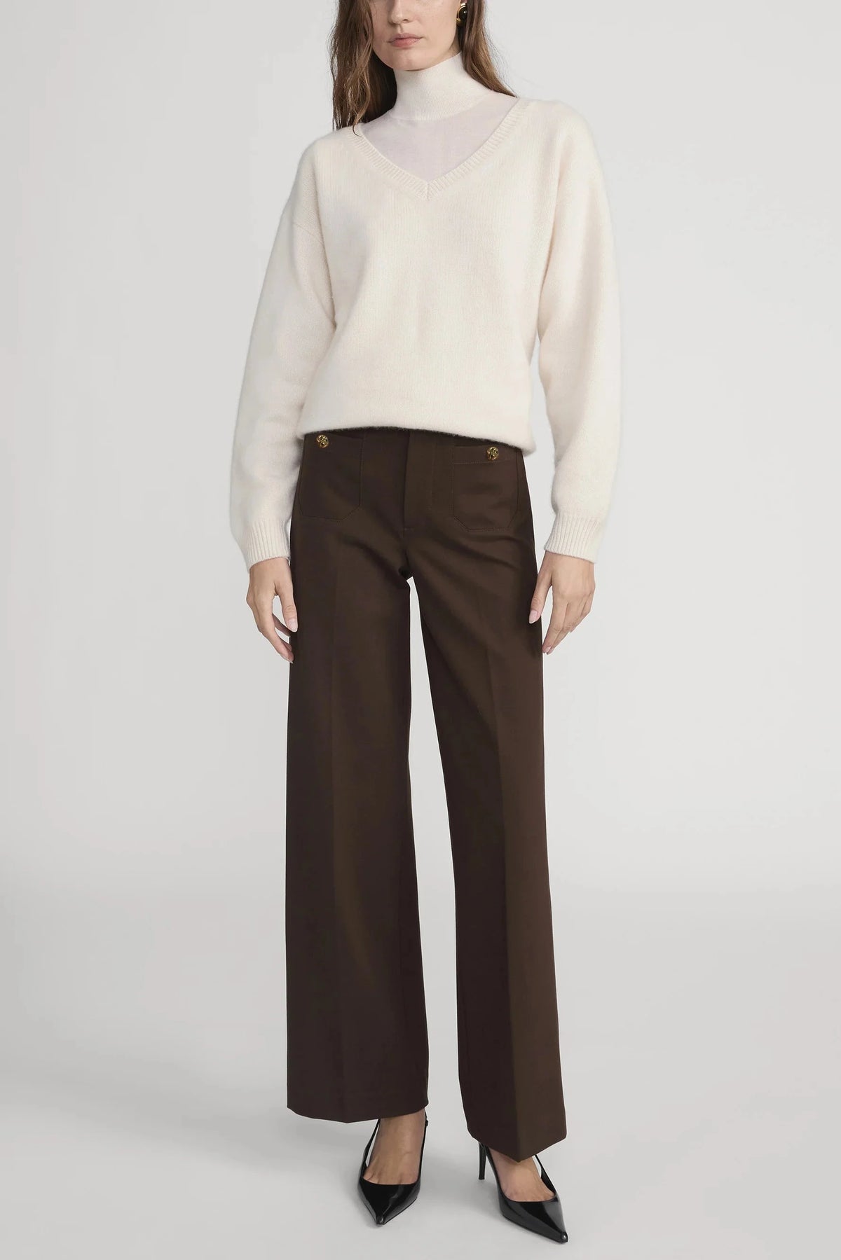 Frame The Slim Palazzo Trouser Americano